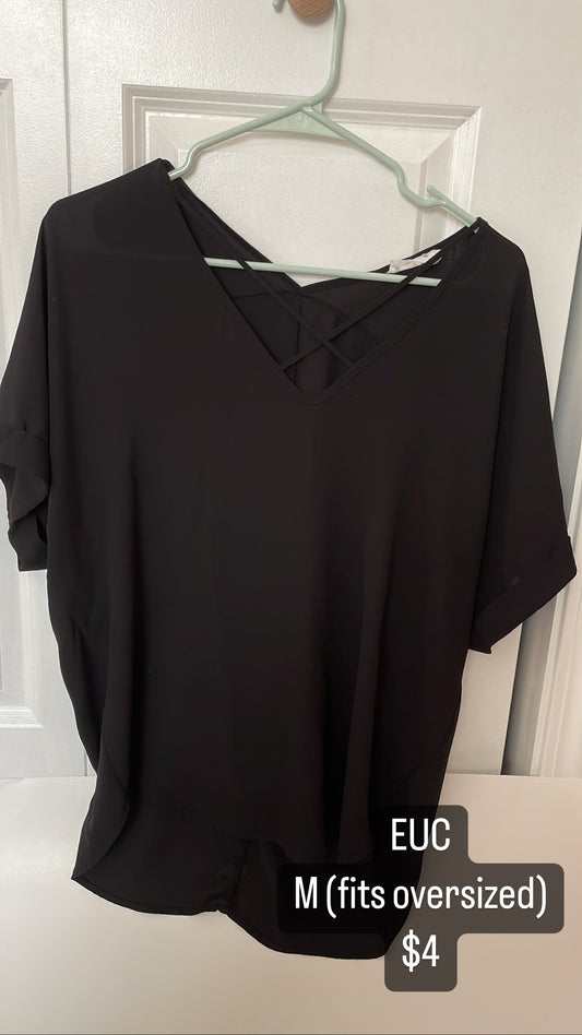 Black breezy oversized M blouse