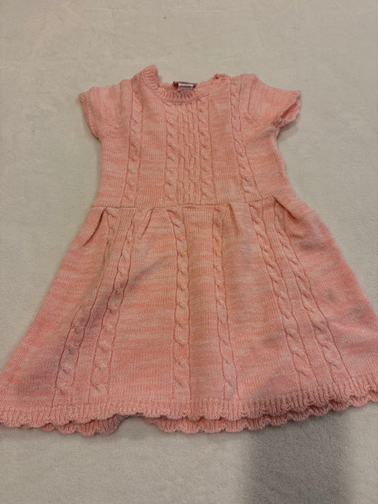 179 "Reduced" Girls Little Lass Pink Short-Sleeved Sweater Dress-size 4T