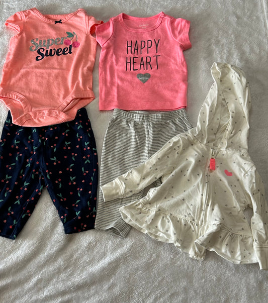 Girls 3 months Carters outfits