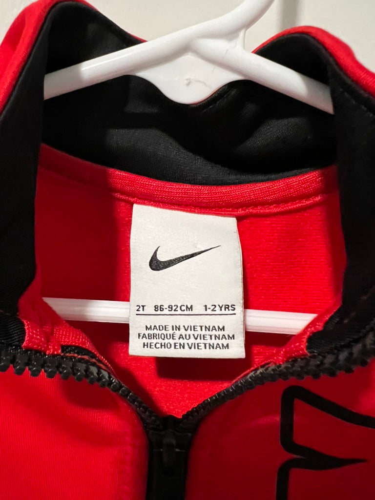 Seller #76 - Nike Boys Size 2T Track Suit Jacket Logo Black Red