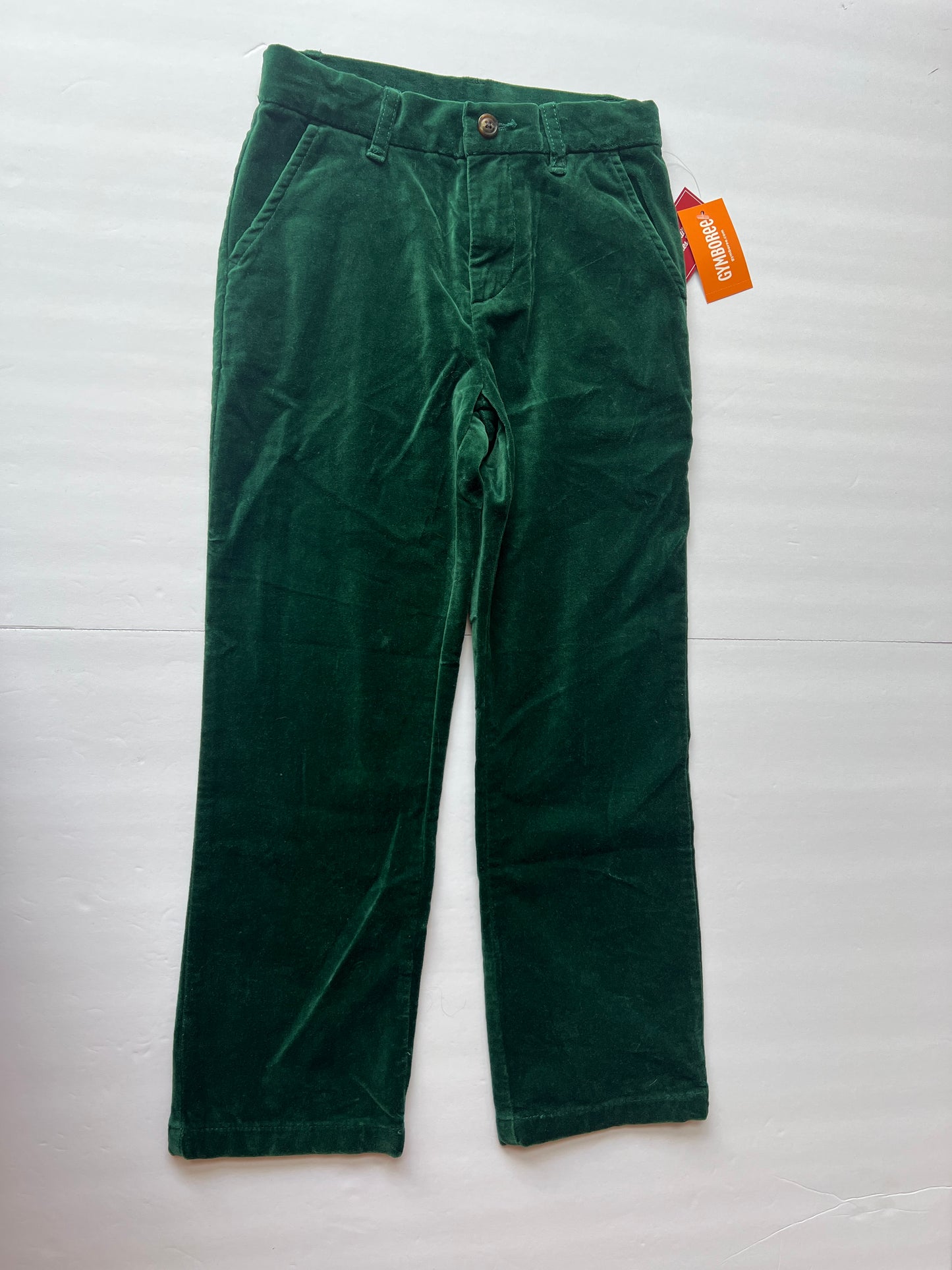 #77B Boys 6 Gymboree NWT Green Velour Pants