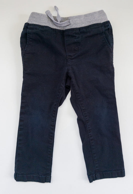 #153 Old Navy Black Stretch Drawstring Pants Toddler Boy Size 2T