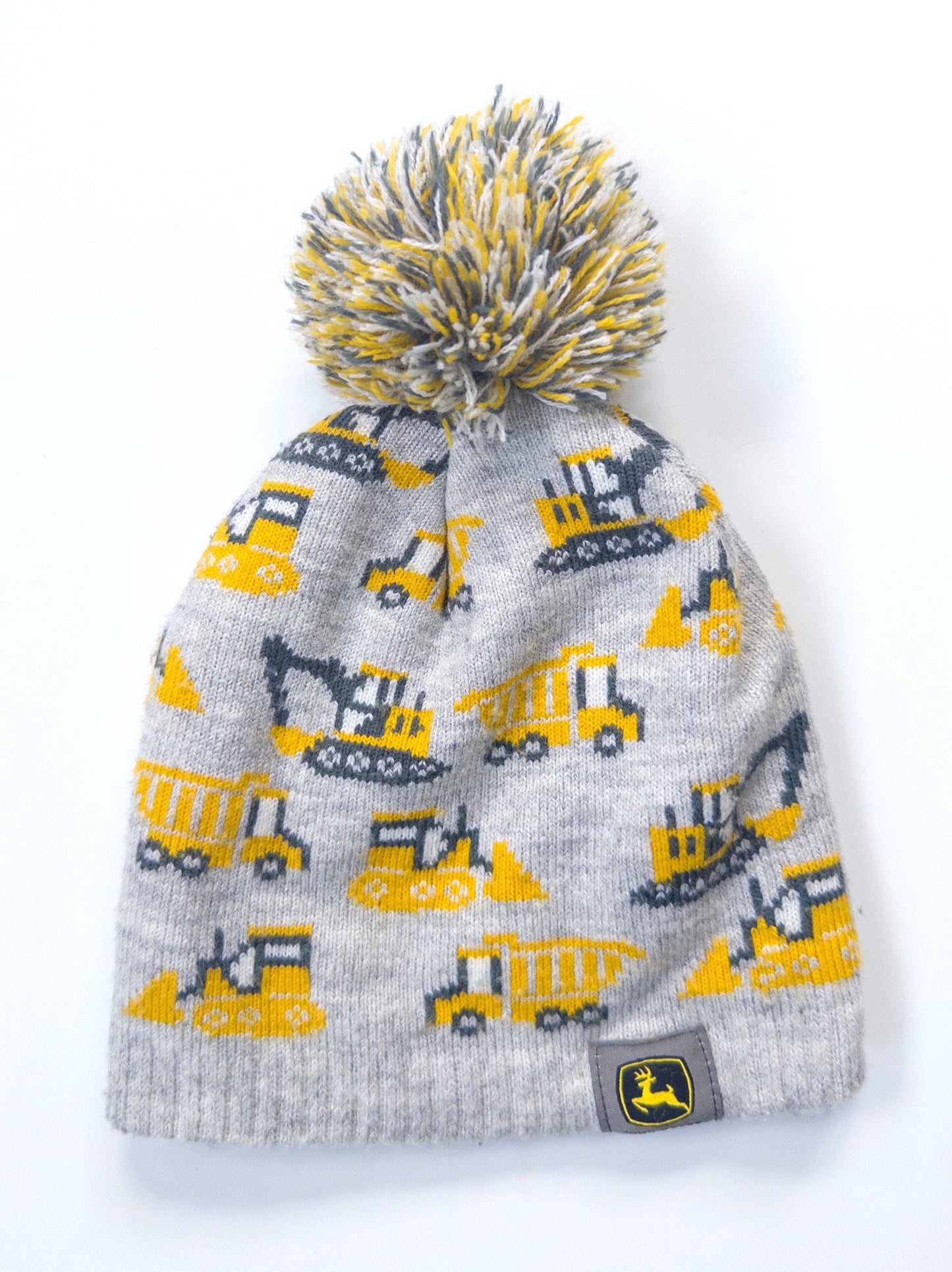 #153 John Deere Construction Trucks Winter Hat Size Toddler