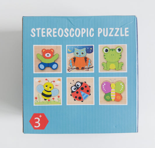 #153 Set of 6 Wooden Animal Puzzles