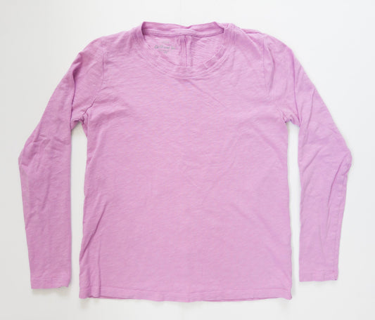#153 J. Crew Light Purple Girlfriend Tee Long Sleeve Women's Size XS