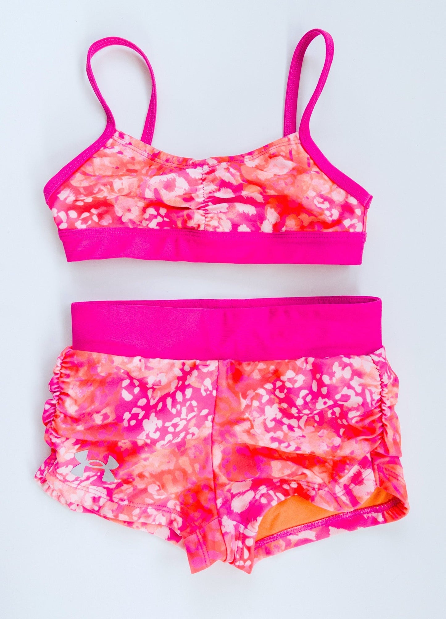 #88 Under Armour Orange/Pink Swim Bikini Girls Size 5 *reduced*