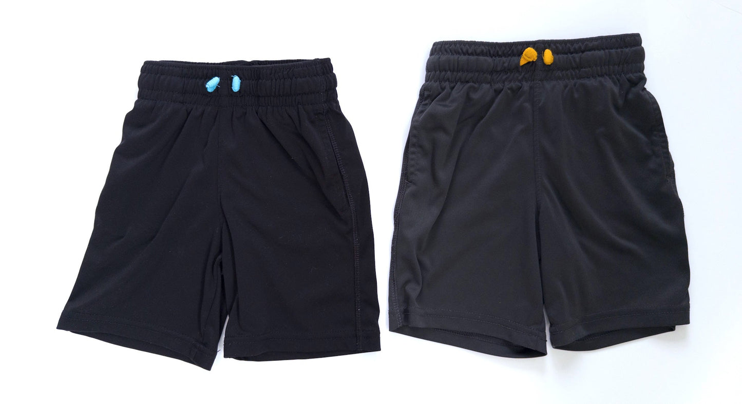 #88 (2) Cat & Jack Black & Grey Athletic Shorts Toddler Size 3T
