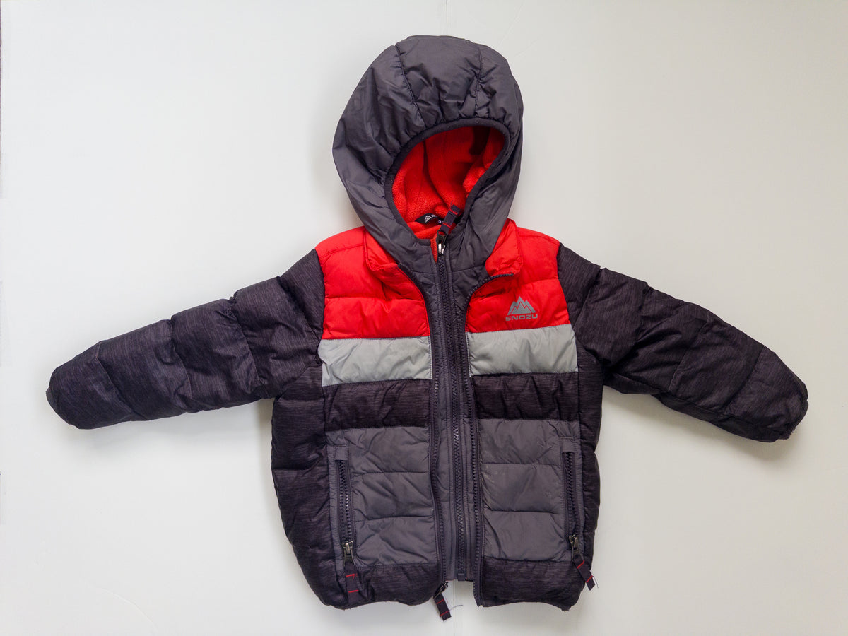 #38 Snozu Red/Grey Winter Coat Toddler Size 2T