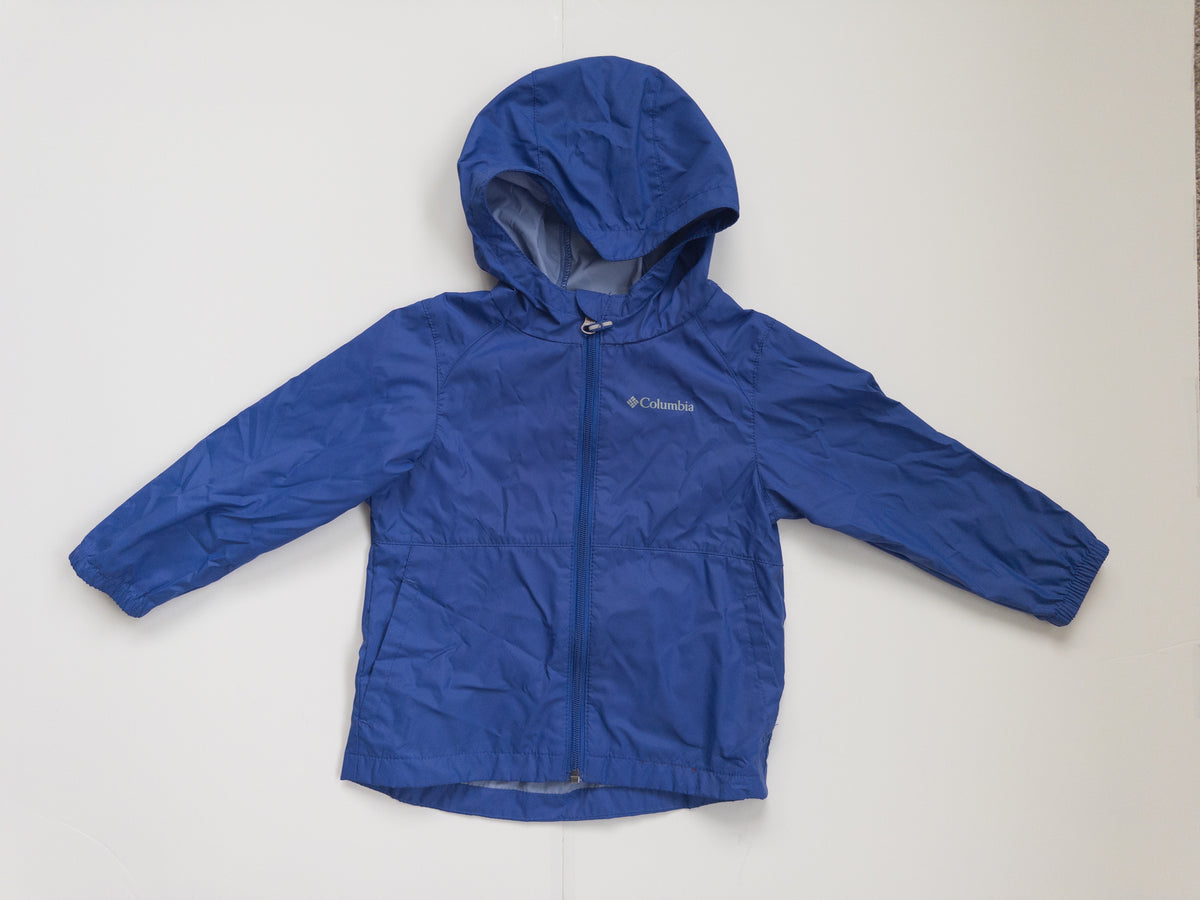 #38 Columbia Blue Rain Jacket Toddler Size 3T
