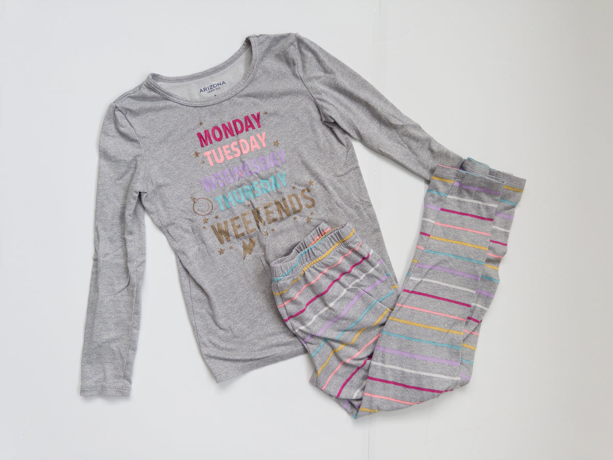 #38 Arizona Jean Co. Grey Pajamas Girls Size 6