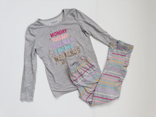 #38 Arizona Jean Co. Grey Pajamas Girls Size 6