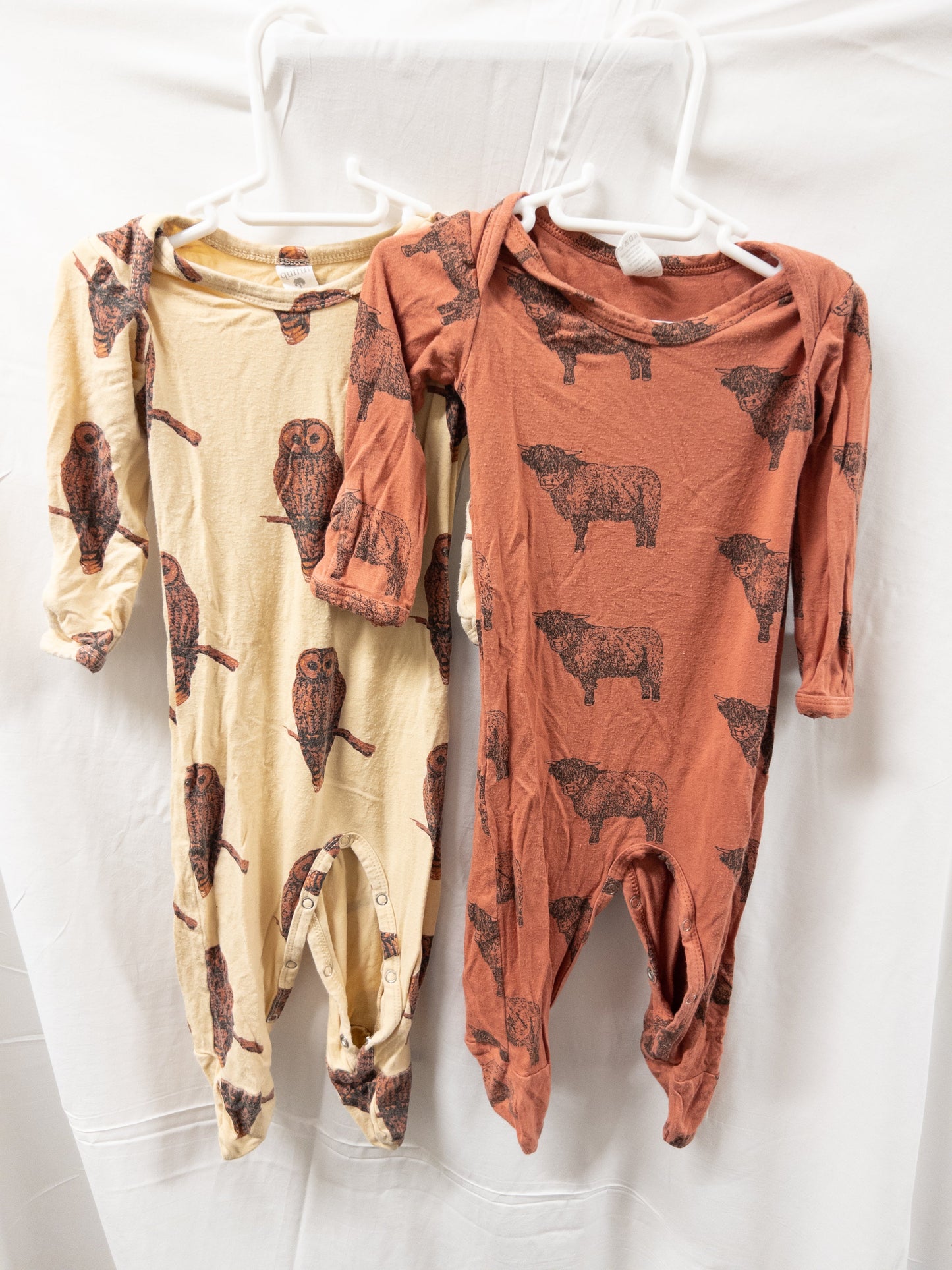 # 151 boys Kate Quinn 6-9 months pajama set with owls and buffalos