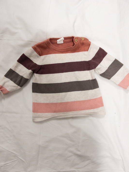 #151 girls H&M 4-6 month striped sweater