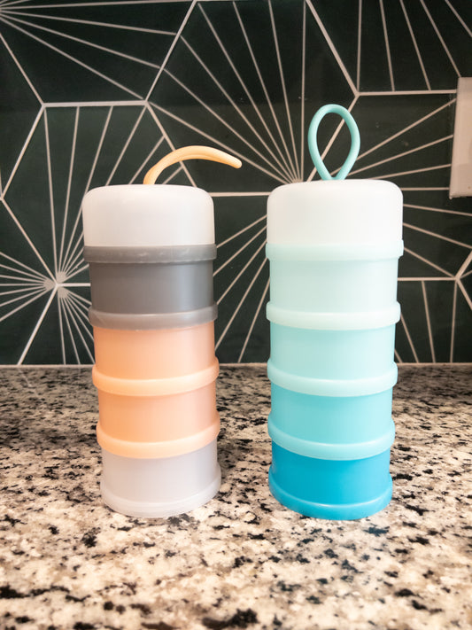 #151 blue and pink formula containers EUC