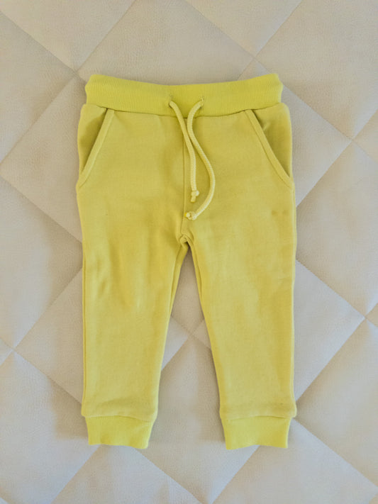 Bizz x Siss 12-18m Yellow Jogger Sweatpants - EUC