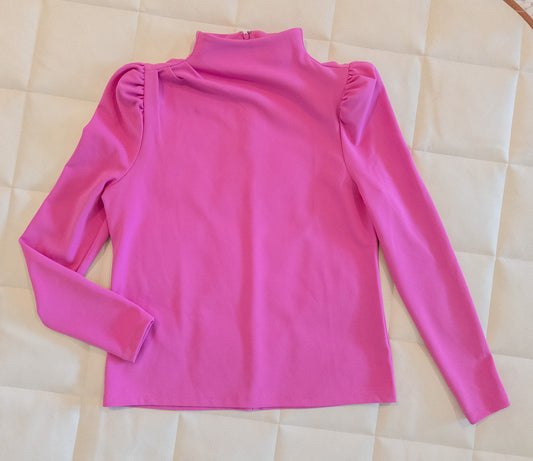 Ann Taylor XSP pink puff sleeve blouse - EUC