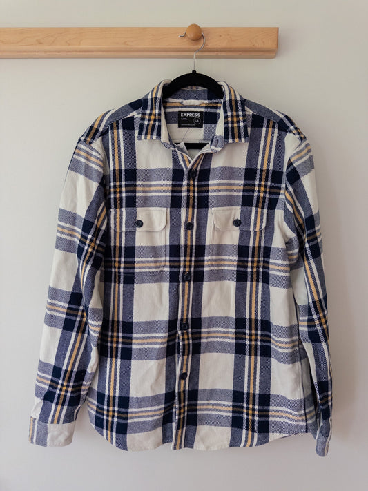 #152 Men's L Express plaid flannel shirt - NWT