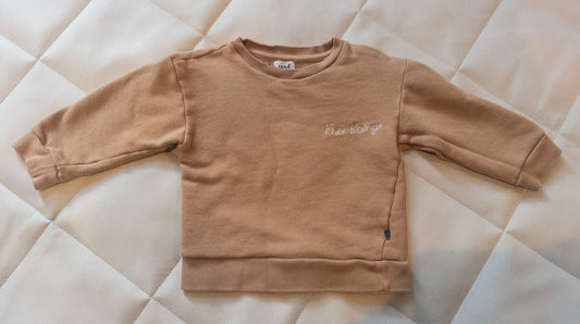 #152 Oeuf (designer) 18-24m "Free Range" embroidered sweatshirt - EUC