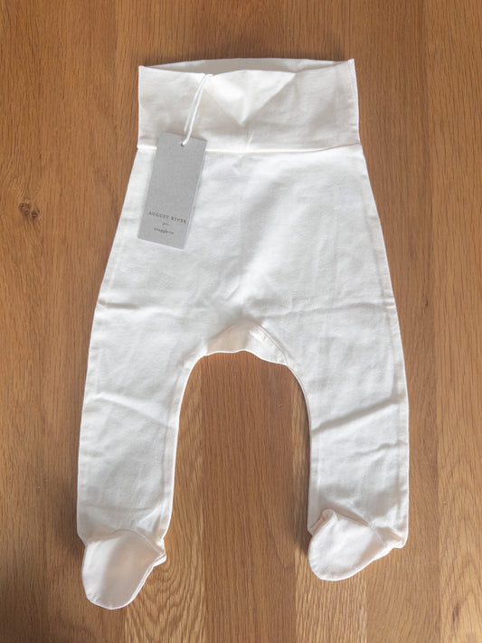 #152 6-9m ivory footie tights, August River by SnuggleMe Organic - NWT