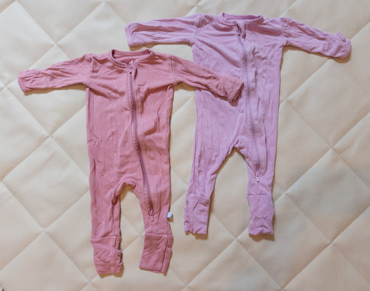 Dreamland 0-3m pink bamboo sleepers bundle - GUC #151