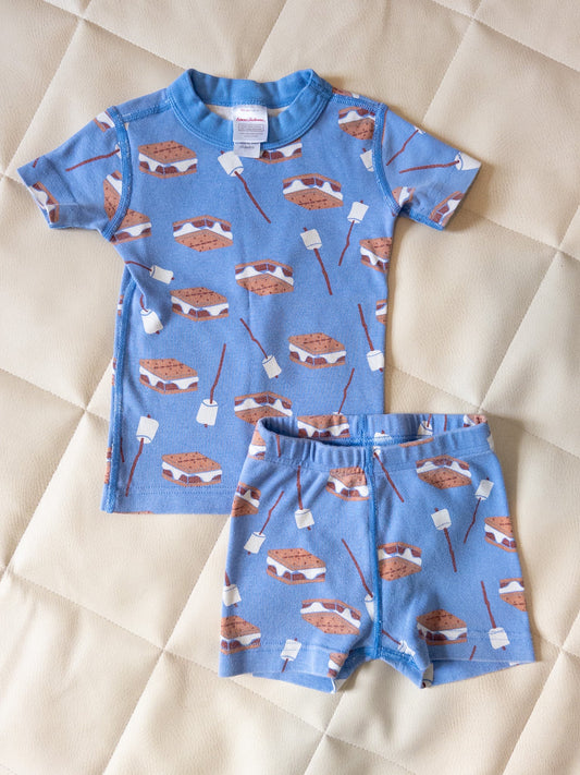 #152 Hanna Andersson 3T s'more pajamas - VGUC
