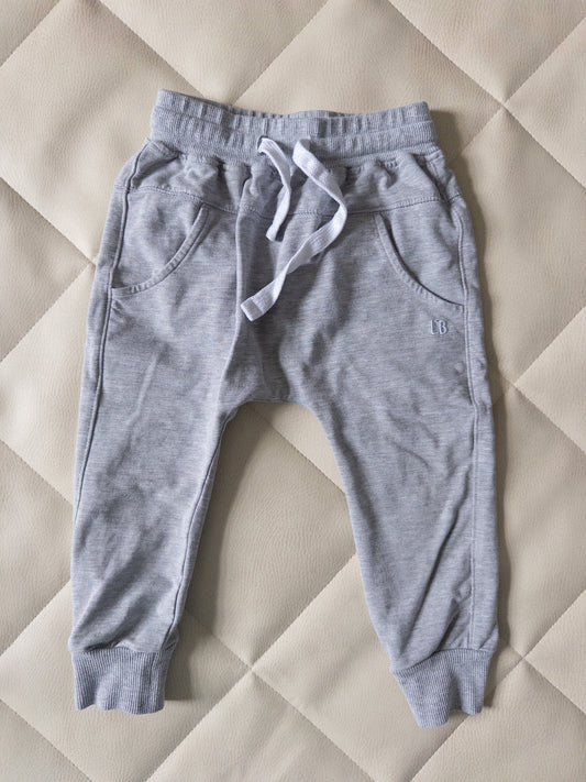 #152 Little Bipsy 2-3T gray jogger sweatpants - EUC