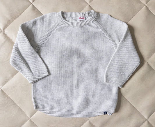 #152 Zara 2T light gray ribbed sweater - EUC