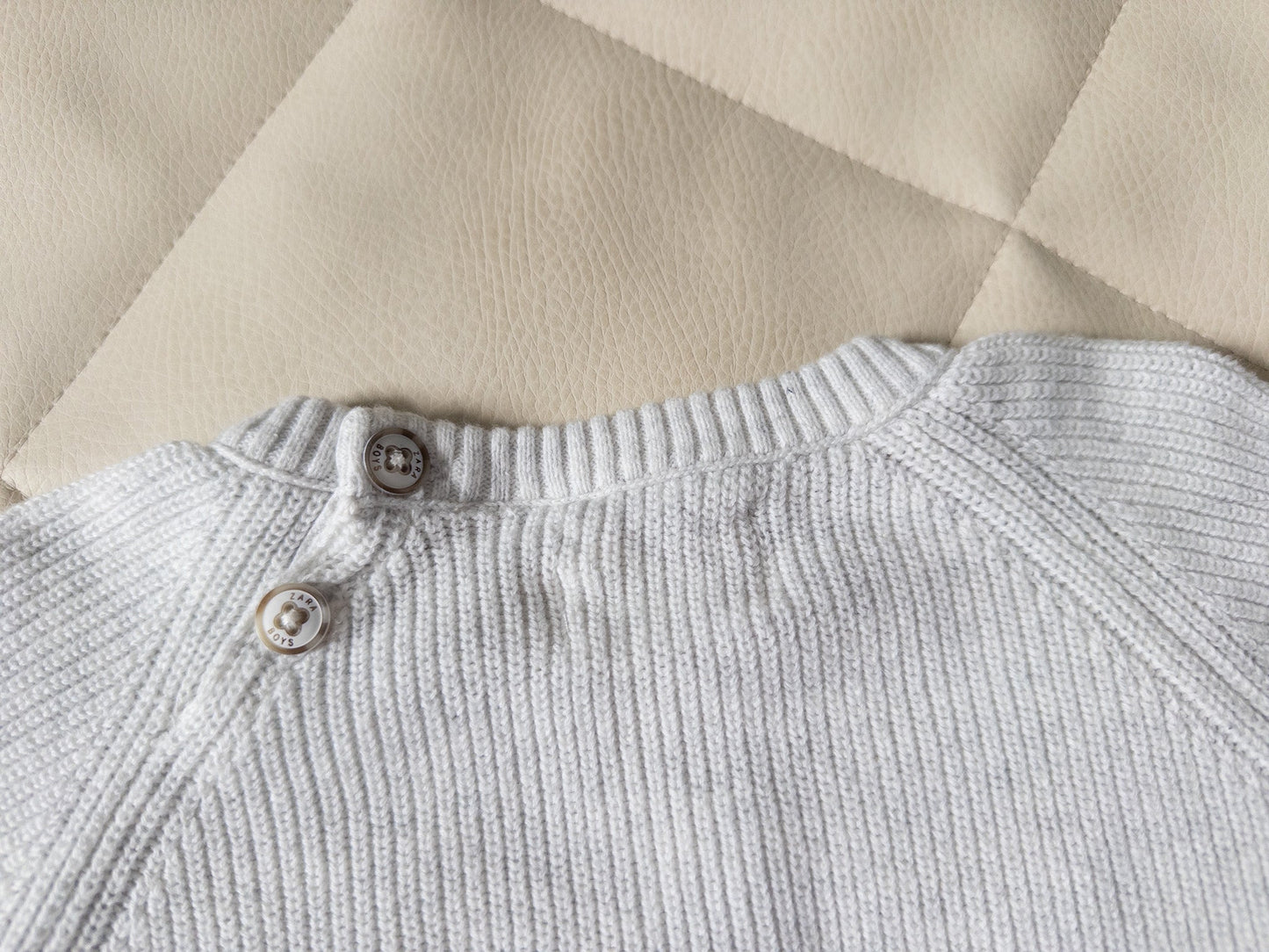 #152 Zara 2T light gray ribbed sweater - EUC