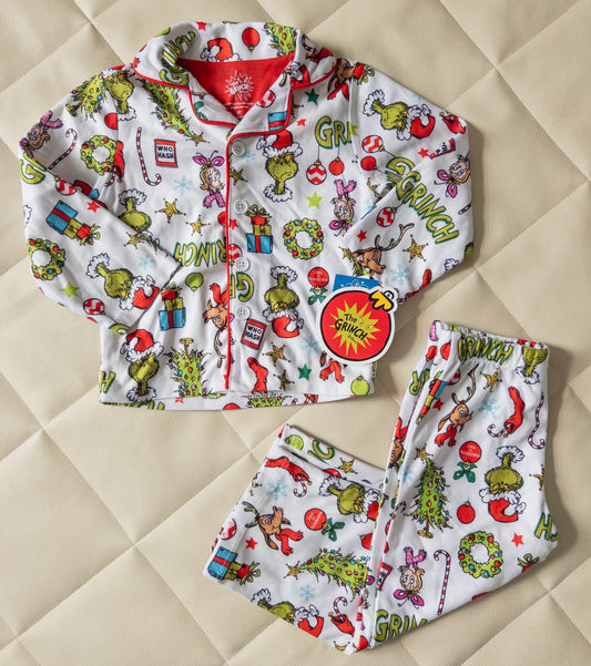 #152 3T Grinch Christmas pajamas - NWT