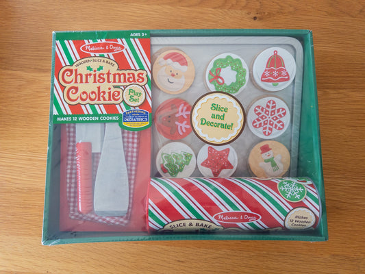 #152 Melissa & Doug slice and bake Christmas cookie play set - NEW
