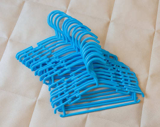 #152 bright blue baby hangers (20) - 3 sets available
