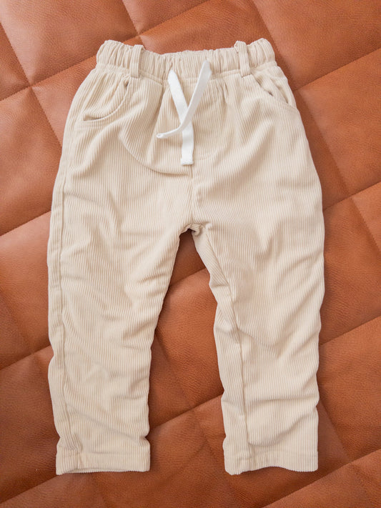 #152 Little Bipsy 3-4Y beige corduroy pants - EUC