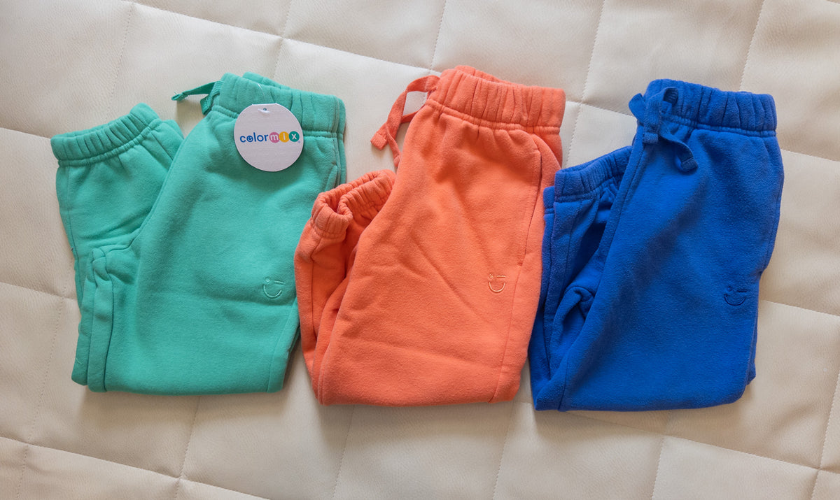 #37 - 4T Sweatpants Bundle, green orange and blue - NWT / VGUC