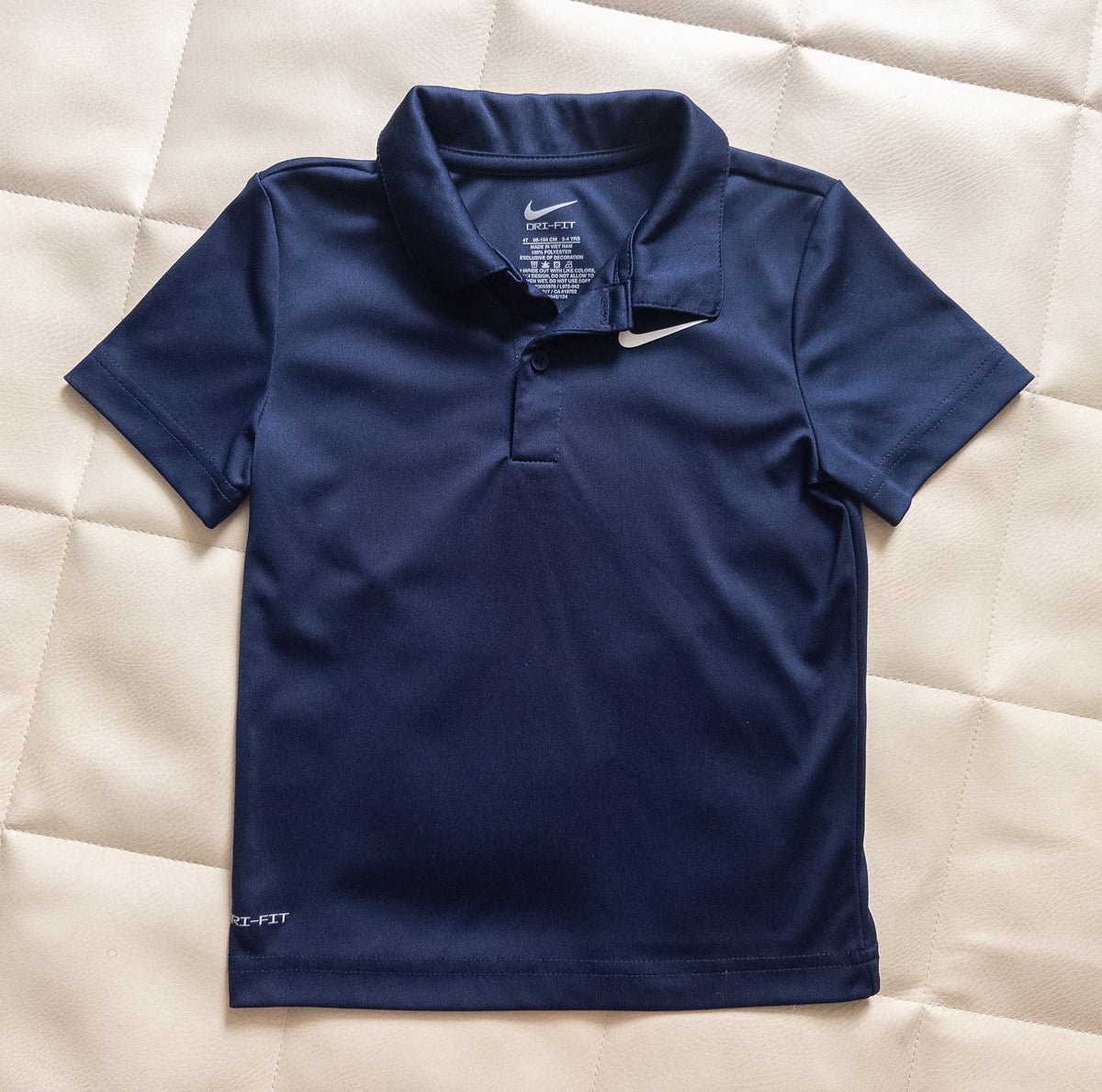 #37 4T Nike Dryfit Navy Collar Shirt - EUC