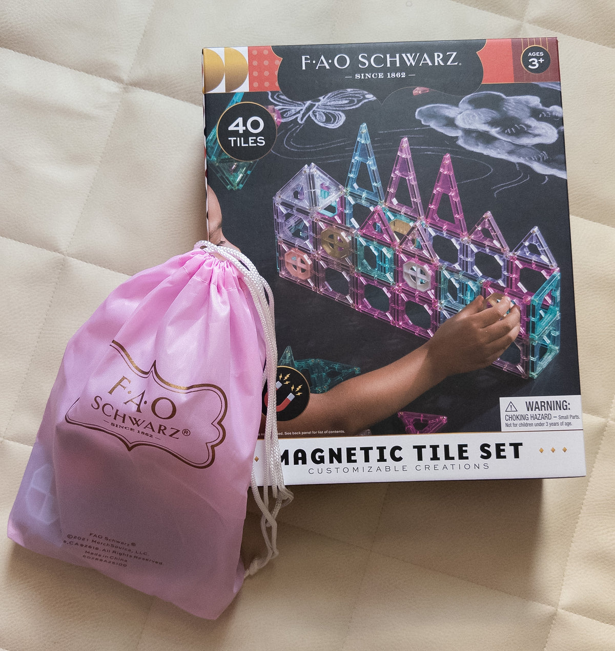 #37 FAO Schwarz Magnetic Tiles Set - Like New