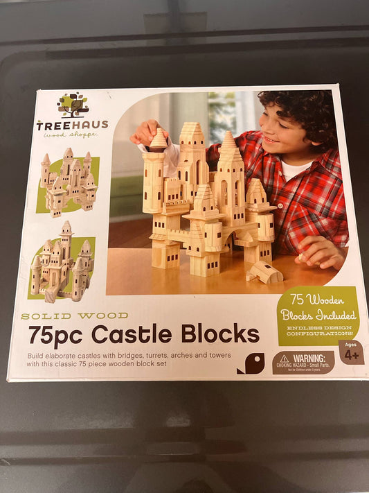 REDUCED #92 wood castle blocks