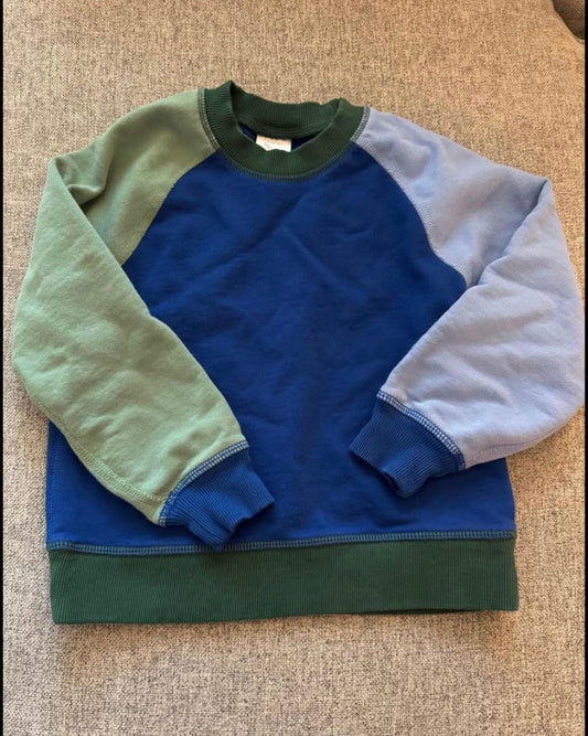 REDUCED # 92 boys 5 t NEW  Hanna andersson  blue green lightweight sweatshirt