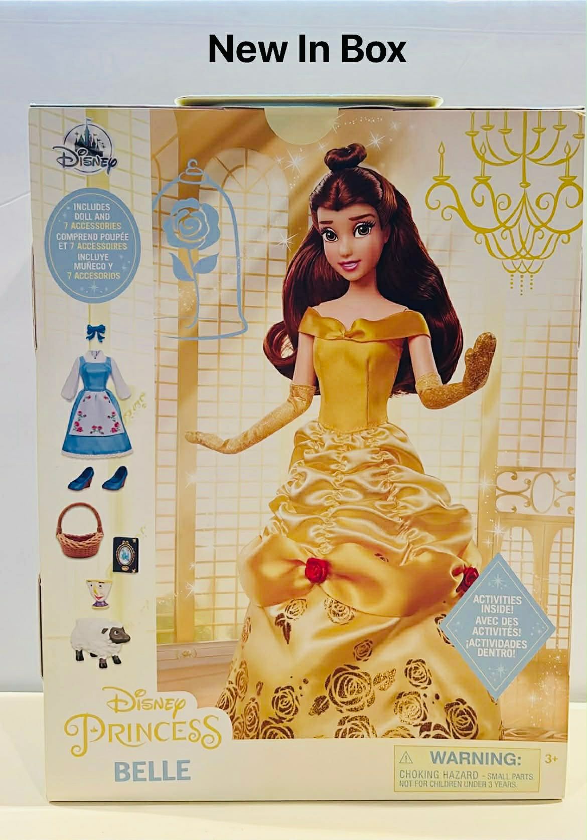 #99- *NIB Disney Belle Doll with 7 Accessories