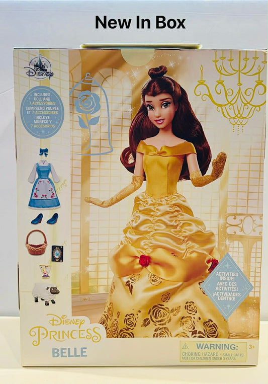 #99- *NIB Disney Belle Doll with 7 Accessories
