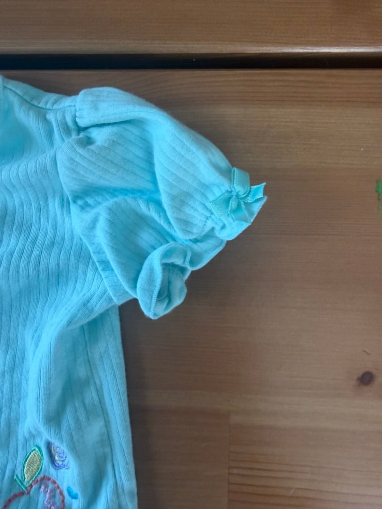 Seller #94 Baby Girl 6M Boutique Blue and Yellow Blueberry Outfit