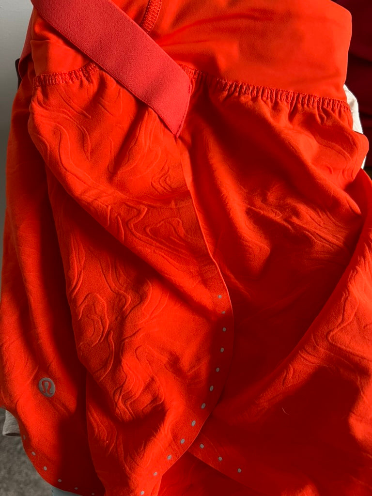 Seller #76 - Women's Lululemon Fast Free High Rise Short 2" Airflow ISEO/SLRO Orange Sz 10