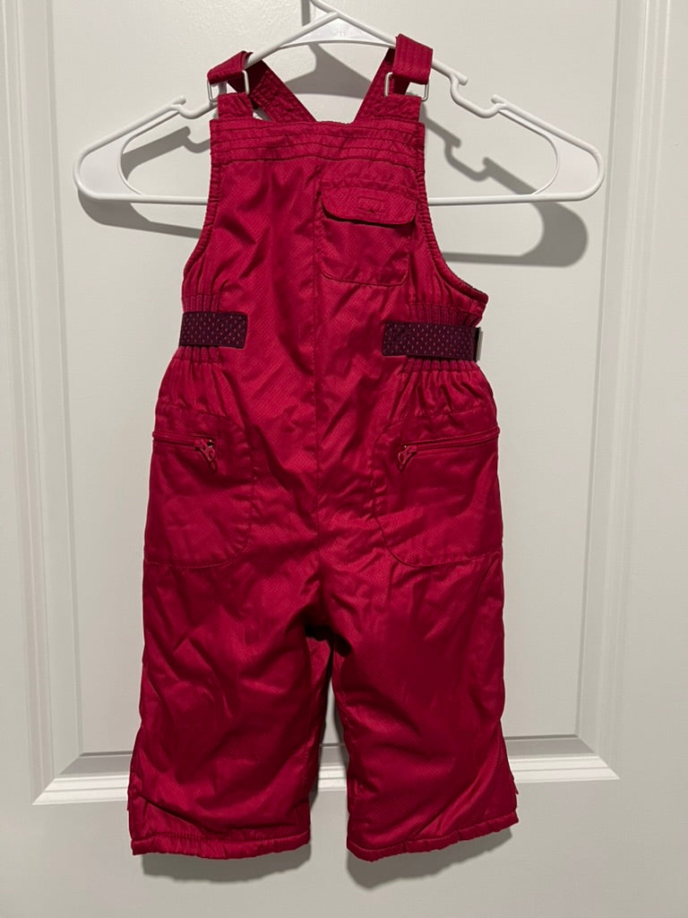 Seller #76 - Old Navy Girl's Snow Bib - Dark Pink - Size 18-24 Months