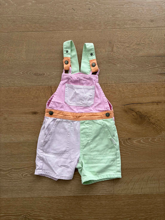 #196 Cotton On Kids Girls Size 6 Multicolor Shorts Overalls