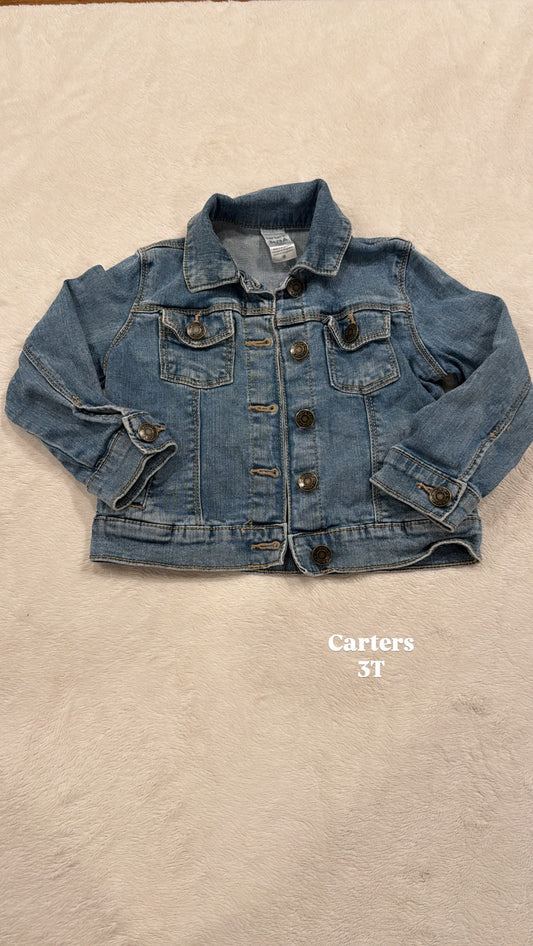 #145 Carters jean jacket Girls 3T EUC