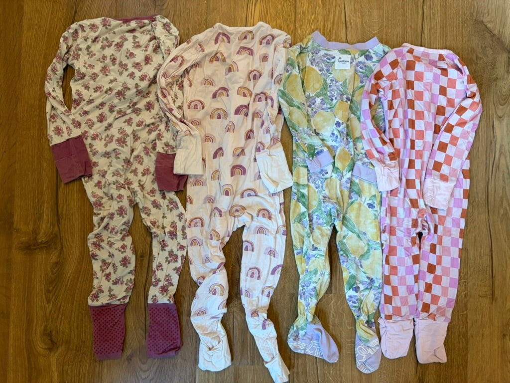 #6 - Girls Feetie Pajamas (pack of 4) - 18 months