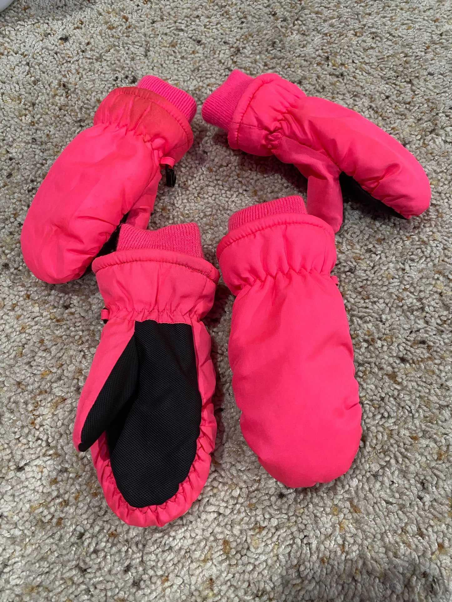 (2) pairs of pink snow mittens