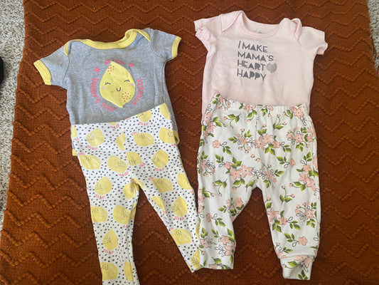 Girls 3-6 Month Outfit Bundle