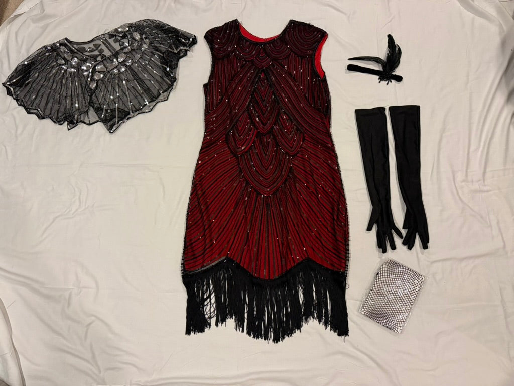 Seller #142 Women's 3XL flapper costume & accessories