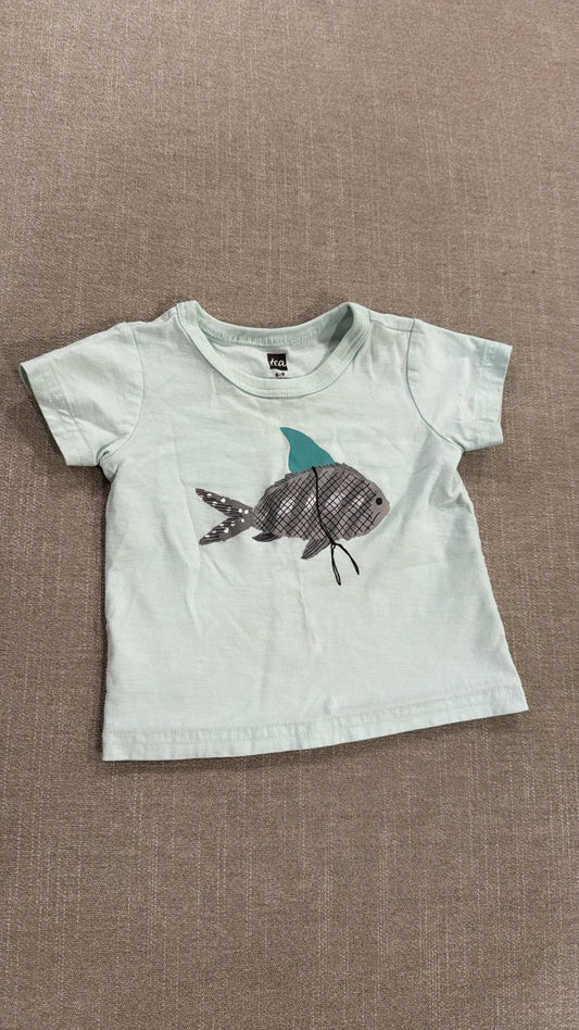 #145 Tea t-shirt Boys 6-9 mth EUC
