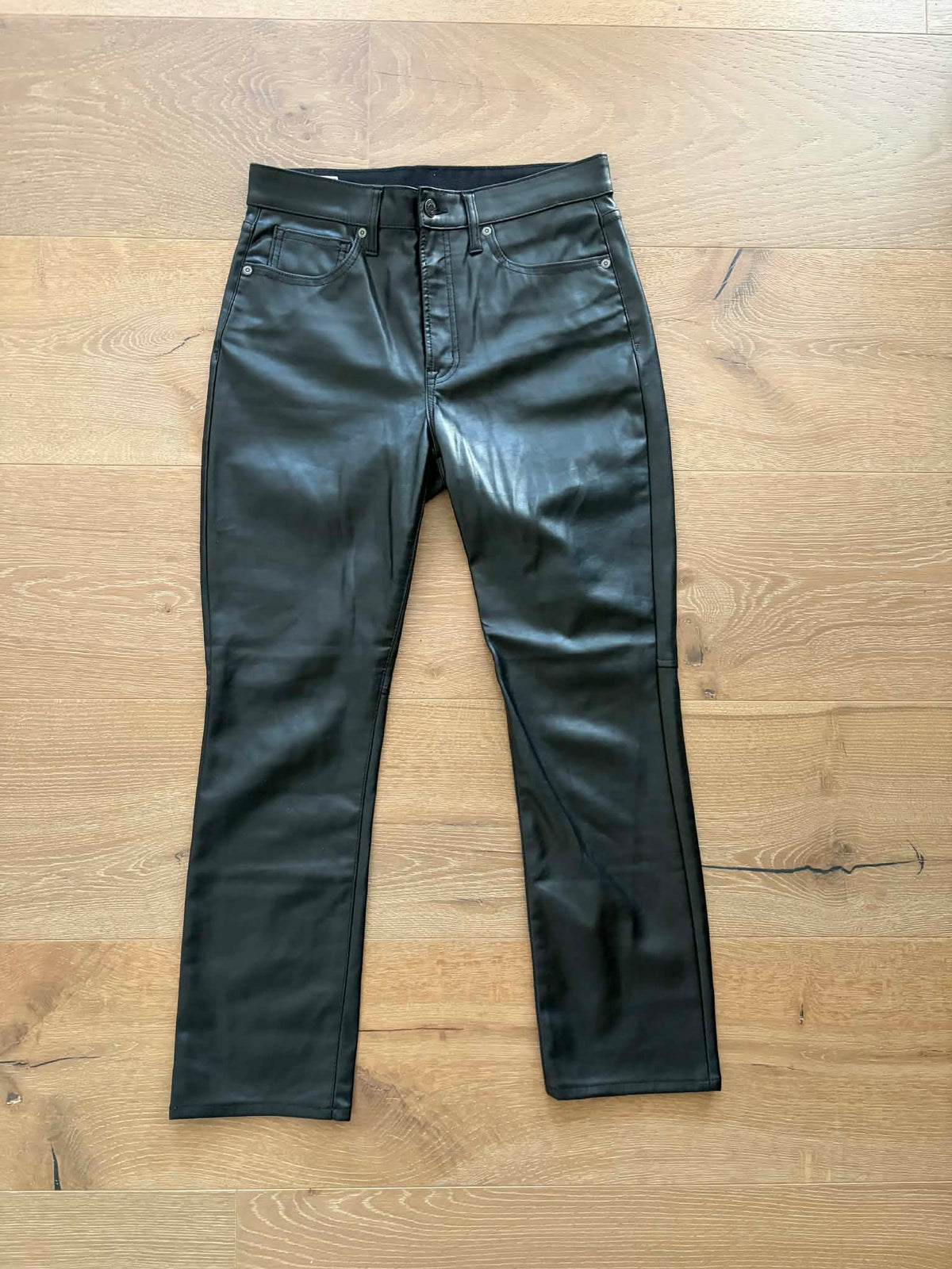 Seller #193 NWOT Gap Women's Size 6/28 Faux Leather Vintage High Rise Jeans Pants